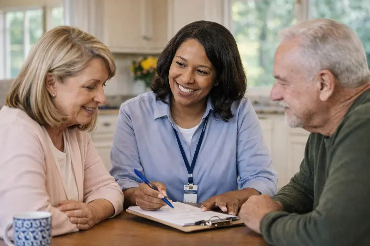 Care team discussing a participant plan